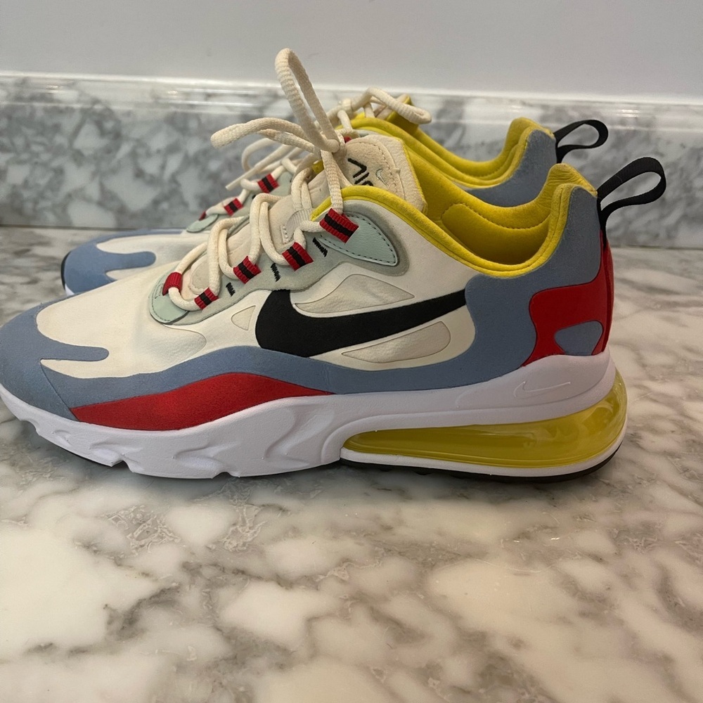 Nike Women's Air Max 270 React Bauhaus Phantom Black Blue Shoe AT6174-002 Size 9 - Picture 2 of 13